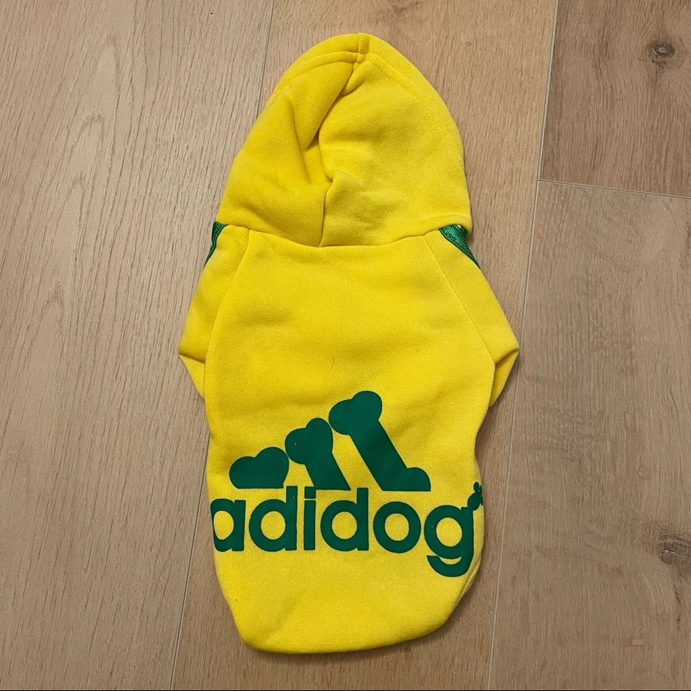 NWOT Adidog Yellow Track Sweatshirt